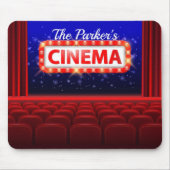 映画パーソナライズされた劇場シネマファミリールーム マウスパッド (正面)