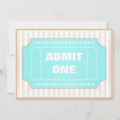 映画パーティーのブラウンの青 招待状 (正面)