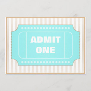 映画パーティーのブラウンの青 招待状