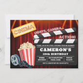 映画パーティーの招待状 ムービーイブニング 招待状 (正面)