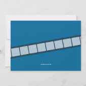 映画パーティーの誕生会の入場のチケット|の青 招待状 (裏面)