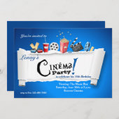 映画パーティー招待状 招待状 (正面/裏面)