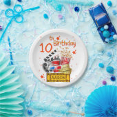 映画パーティー映画館誕生日マッチング  ペーパープレート (パーティー)