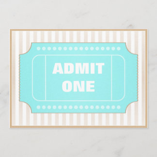 映画パーティ ブラウン 青 招待状