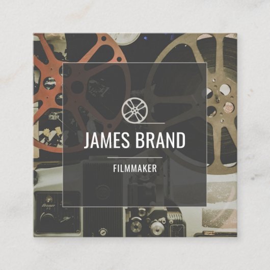 映画ビデオフィルムメーカー スクエア名刺 (正面)
