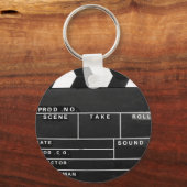 映画ビデオメーカークラッパーボードデザイン キーホルダー (正面)
