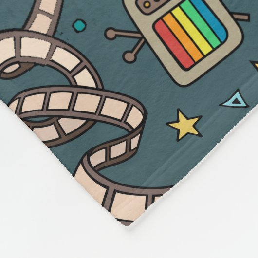 映画ファンの映画館の劇場のデザイン フリースブランケット (角)