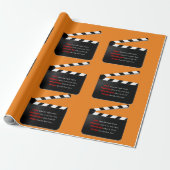 映画フィルムのクルーが髪を包みメイクアップ ラッピングペーパー (アンロールド)