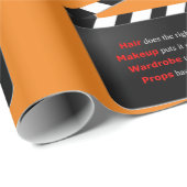 映画フィルムのクルーが髪を包みメイクアップ ラッピングペーパー (ロールコーナー)