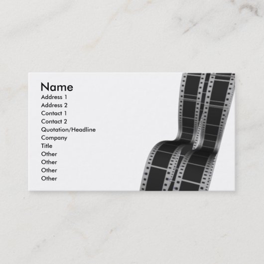 映画フィルムのストリップ 名刺 (正面)