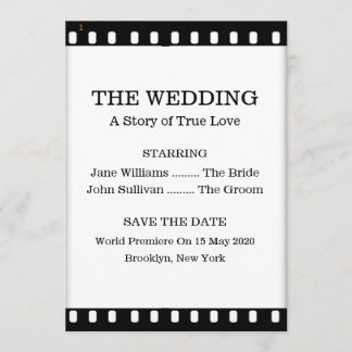 映画フィルムのテーマの日付の結婚式を救って下さい セーブザデート