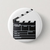 映画フィルムのclapperboard 缶バッジ (正面)