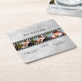 映画フィルムストリップフォトコラージュ結婚ズ スクエアペーパーコースター (アングル)