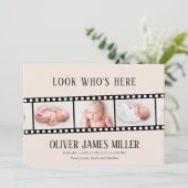 映画フィルムストリップ写真コラージュ誕生のお知らせ セーブザデート (スタンド正面)