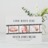 映画フィルムストリップ写真コラージュ誕生のお知らせ セーブザデート (スタンド正面)