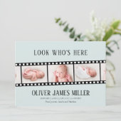 映画フィルムストリップ写真コラージュ誕生のお知らせ セーブザデート (スタンド正面)