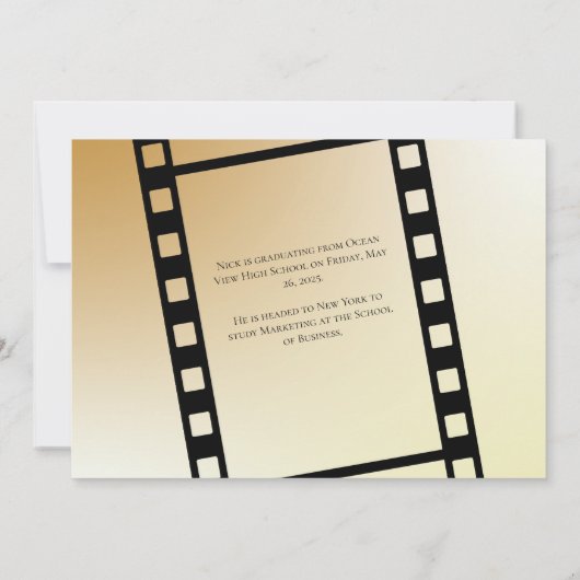 映画フィルムストリップ写真卒業のお知らせ セーブザデート (裏面)