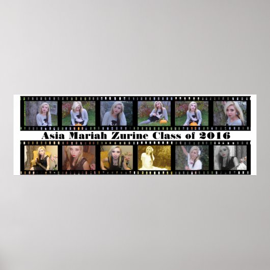 映画フィルムストリップ古写真ネガティブポスター ポスター (正面)