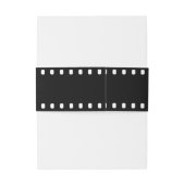 映画フィルムストリップ黒と白結婚の 招待状ベリーバンド (裏面例)