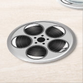 映画フィルムリールのホームシアター ラウンドペーパーコースター (アングル)