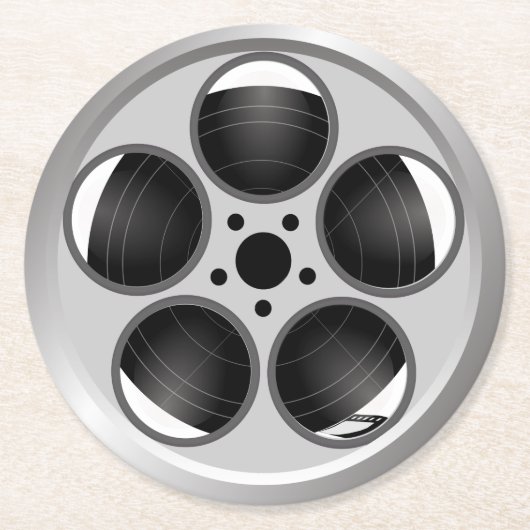映画フィルムリールのホームシアター ラウンドペーパーコースター (正面)