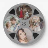 映画フィルムリールのラウンドフォト結婚ズ ペーパープレート (正面)