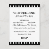 映画フィルム付きウェディングRSVPはがきテーマ インビテーションポストカード (正面)