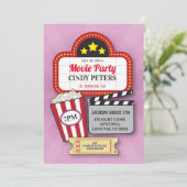 映画フィルム夜誕生会年齢の映画館 招待状 (スタンド正面)