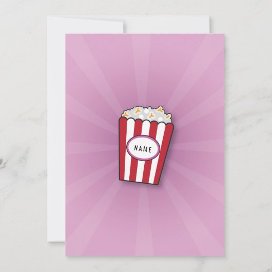 映画フィルム夜誕生会年齢の映画館 招待状 (裏面)