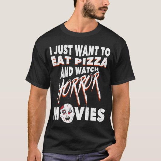 映画フィルム好きのピザファン Tシャツ (正面)