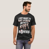 映画フィルム好きのピザファン Tシャツ (正面フル)