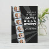 映画プリミアの有名人の第50誕生日の写真のお祭り 招待状 (スタンド正面)