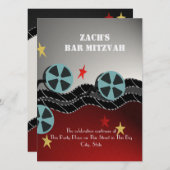 映画プレミアバー（ユダヤ教の）バル・ミツバー 招待状 (正面/裏面)