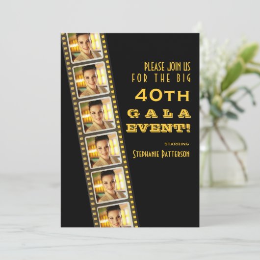 映画プレミア有名人40th誕生日フォトガラ 招待状 (スタンド正面)