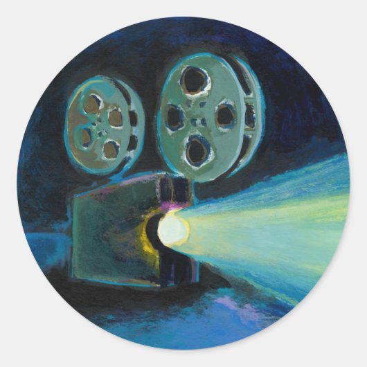 映画プロジェク絵画タカラフル表現芸術 ラウンドシール (正面)