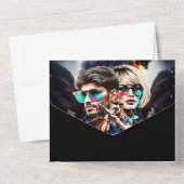 映画ポスターアクションドラマ大人誕生日パーティー オールインワン招待状 (裏面)