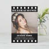 映画ポスターフィルムリールユニークブライダルシャワー 招待状 (スタンド正面)