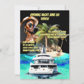 映画ポスター島ビーチスリラーDIY誕生日 招待状 (裏面)