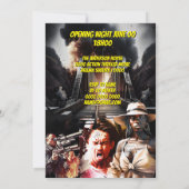 映画ポスターDIYフォトアクションドラマ大人パーティー 招待状 (裏面)