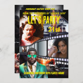 映画ポスターDIY写真ヒーローのスパイスリラー大人 招待状 (正面/裏面)