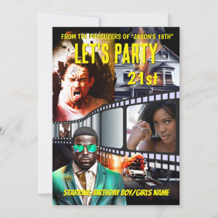 映画ポスターDIY写真ヒーローのスパイスリラー大人 招待状