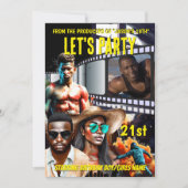 映画ポスターDIY写真大人の誕生日パーティーspy 招待状 (正面)