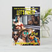 映画ポスターDIY写真大人の誕生日パーティーspy 招待状 (スタンド正面)