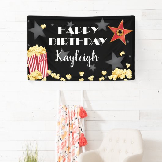 映画ポップコーンの旗 横断幕 (インサイチュ)