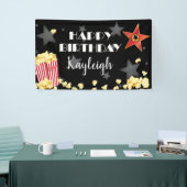 映画ポップコーンの旗 横断幕 (トレードショー)