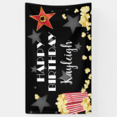 映画ポップコーンの旗 横断幕 (縦)