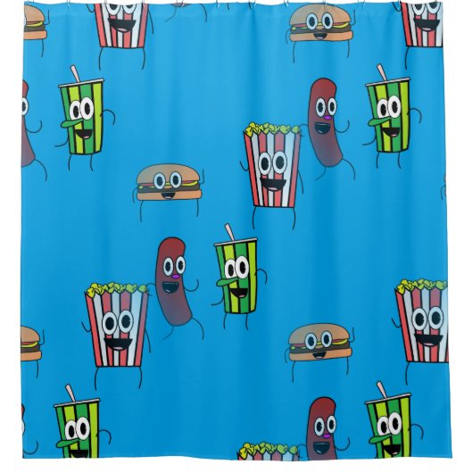 映画ポップコーンバスルームのシャワーカーテン シャワーカーテン (正面)