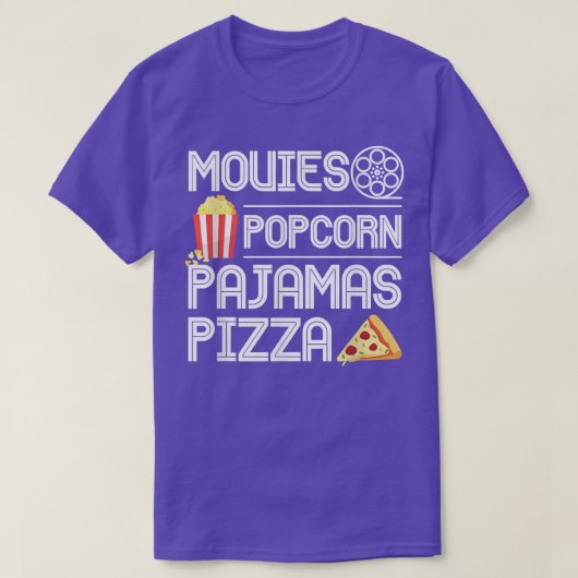映画ポップコーンパジャマスピザ10282316 Tシャツ (デザイン正面)