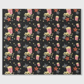 映画ポップコーン包装紙 ラッピングペーパー (フラット)