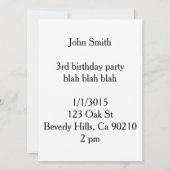 映画ポップコーン招待状 招待状 (裏面)